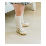 L'Amour Dottie Scalloped T-Strap Mary Jane - Gold