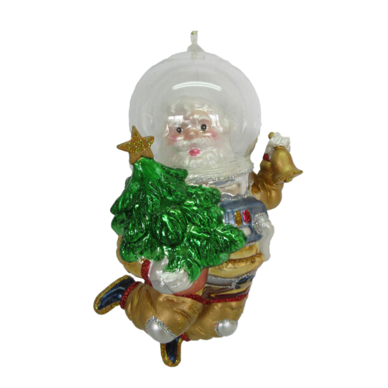 December Diamonds Santa in Space Ornament