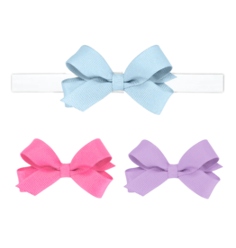 Wee Ones Wee Ones 3pk Tiny Add-A-Bow Band Millenium Blue Multi Pack