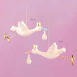 Glitterville Flying Stork Ornament