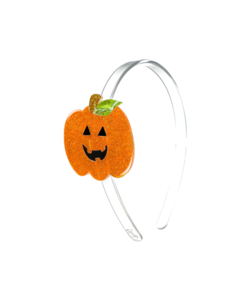Lilies & Roses Orange Glitter Pumpkin Headband