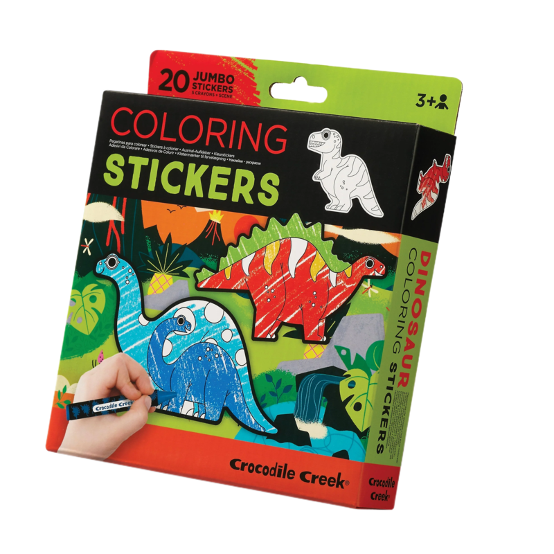 Crocodile Creek Coloring Stickers - Dinosaurs