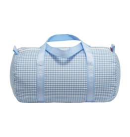 Mint Mint Gingham Medium Duffel - Baby Blue