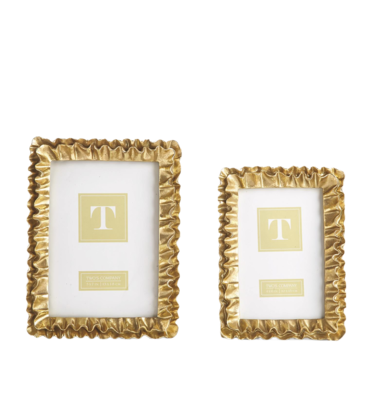 Gold Ruffles Photo Frame