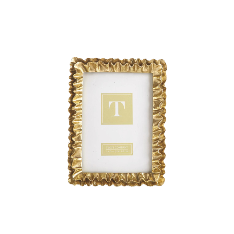 Gold Ruffles Photo Frame