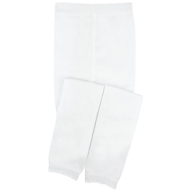 Jefferies Socks Jefferies Socks Scalloped Pima Cotton Footless Tights 1 Pair - White