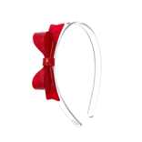 Lilies & Roses Bow Tie Glitter Red Headband