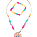 Great Pretenders Great Pretenders Rainbow Love Necklace Set