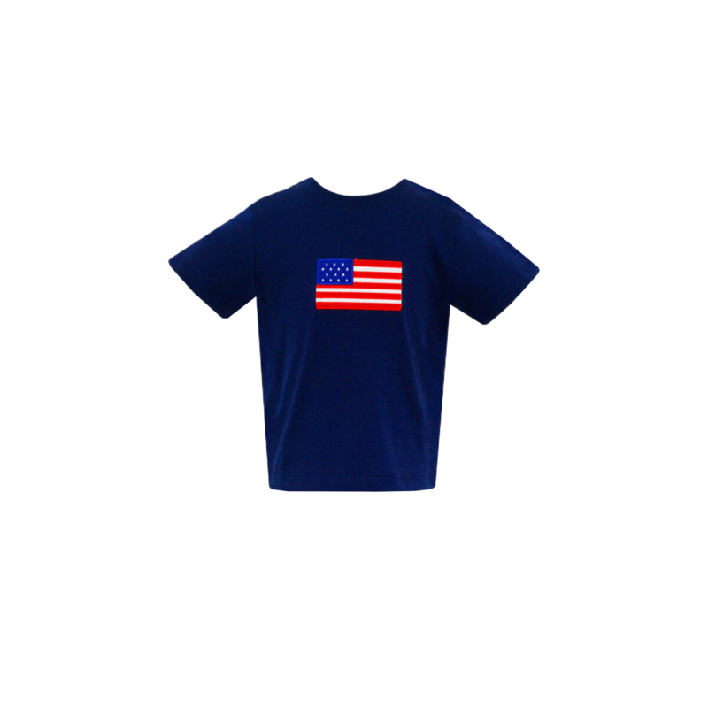 Claire & Charlie Claire & Charlie Navy Flag T-Shirt