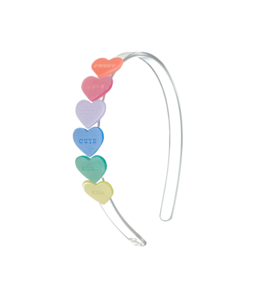 Lilies & Roses Pastel Candy Hearts Pearlized Headband