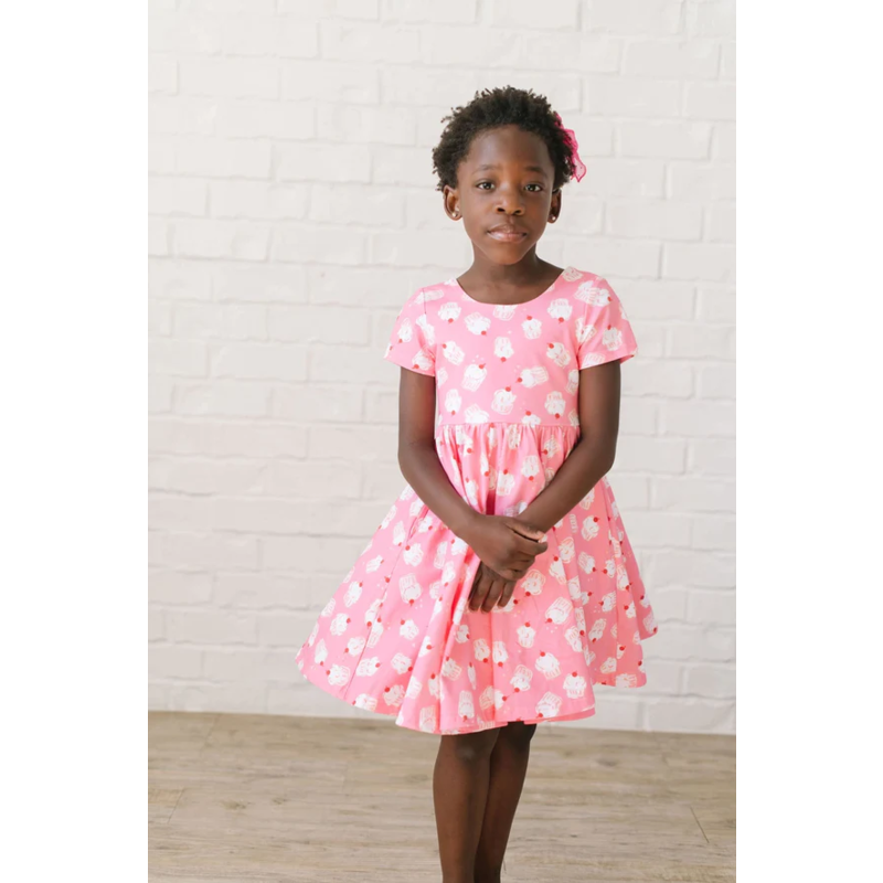 Ollie Jay Classic Twirl Dress - Cupcake