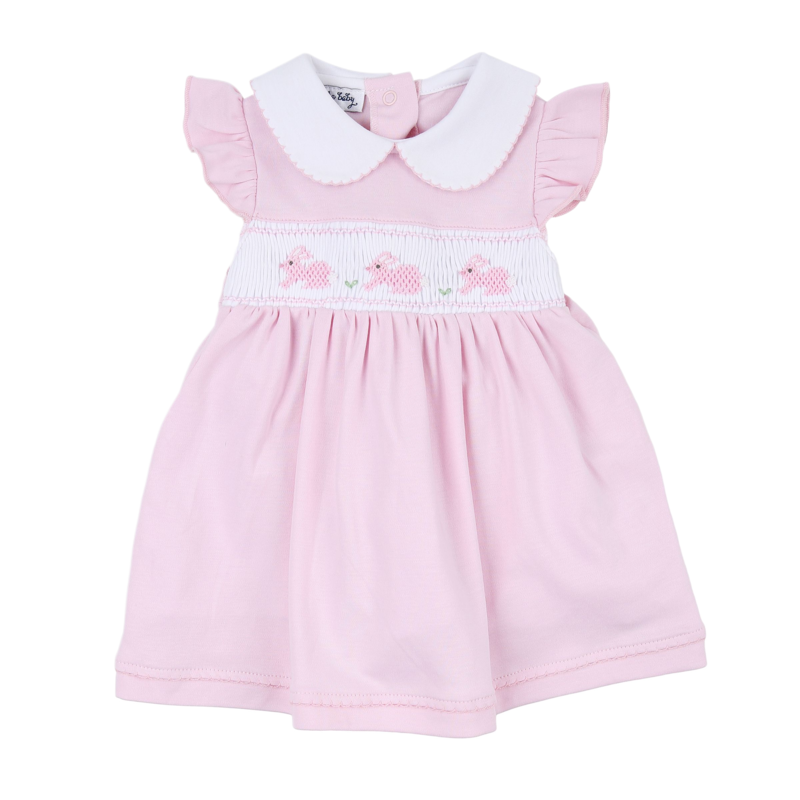 Magnolia Baby Magnolia Baby Pastel Bunny Smocked Flutters Dress