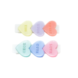 Lilies & Roses Candy Hearts Pearlized Alligator Clips