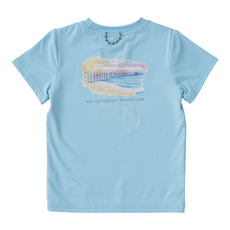 PRODOH Prodoh Sky Blue Sunset Pier Pro Performance Fishing Tee