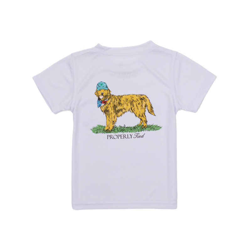 Properly Tied Properly Tied SS White Performance Tee - American Pup