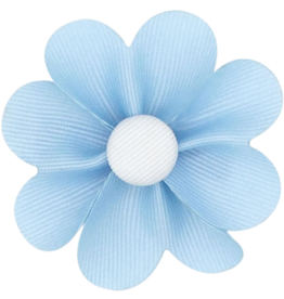 Wee Ones Wee Ones Millennium Blue w/ White Petal Flower Hair Clip