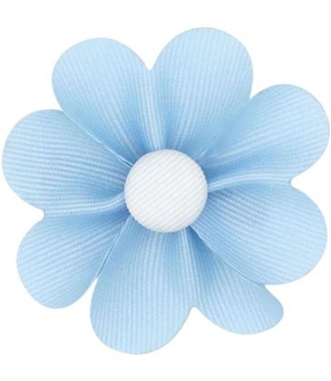 Wee Ones Wee Ones Millennium Blue w/ White Petal Flower Hair Clip