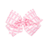 Wee Ones Wee Ones King Light Pink w/ White Bunny Print Bow
