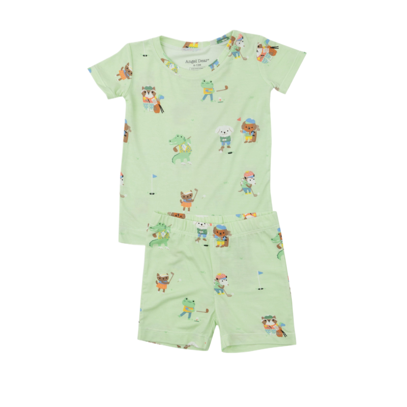 Angel Dear Angel Dear Short Loungewear Set - Golfing Animals