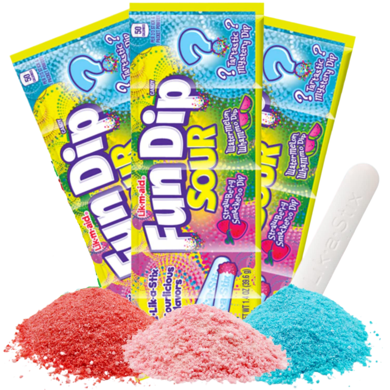 Grandpa Joe's Candy Shop Fun Dip Sour Candy 3 Flavor Pack