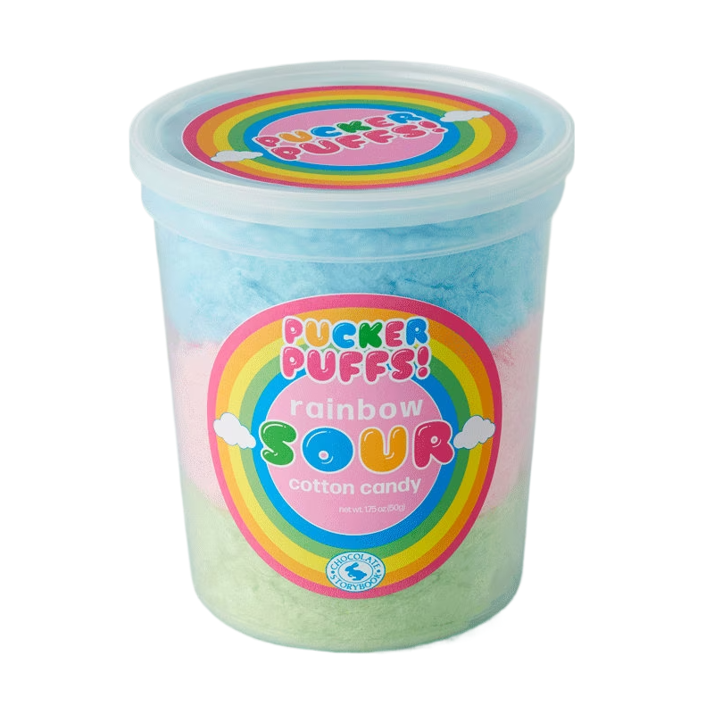 Grandpa Joe's Candy Shop Pucker Puff Rainbow Sour Cotton Candy