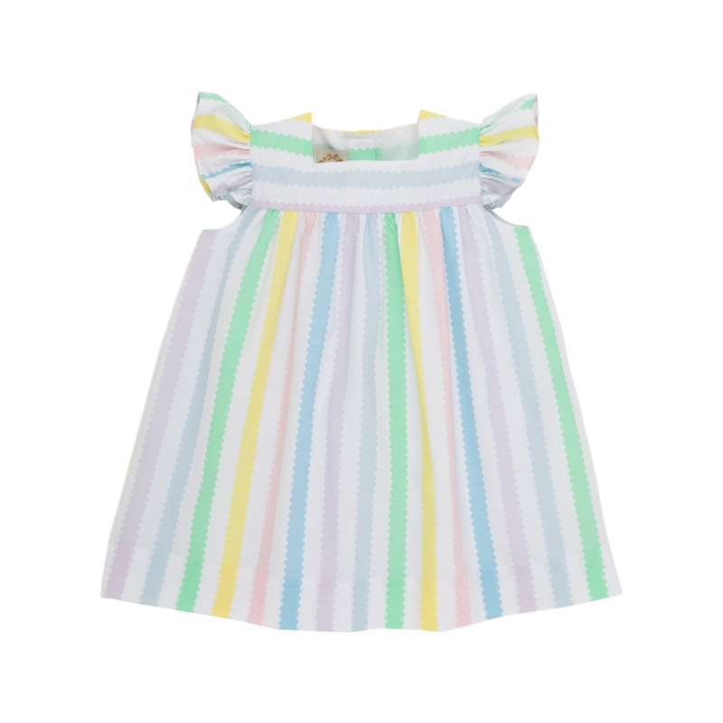 The Beaufort Bonnet Company TBBC Rosemary Ruffle Dress - Wellington Wiggle Stripe