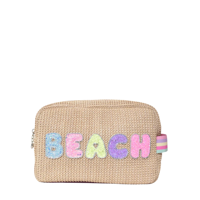 OMG Accessories Beach Straw Pouch - Natural
