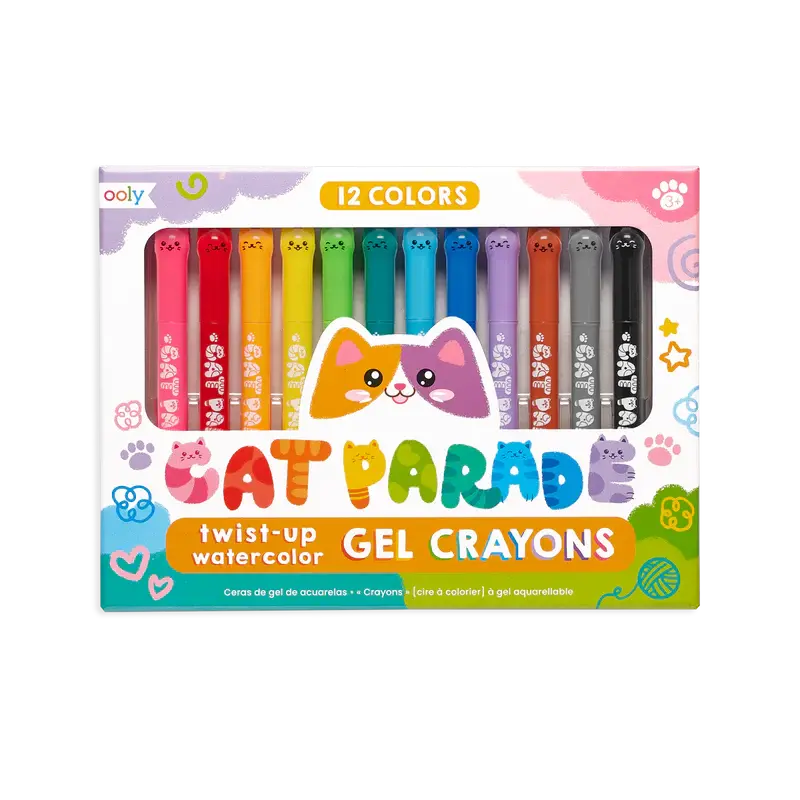 Ooly Ooly Cat Parade Gel Crayons - Set of 12