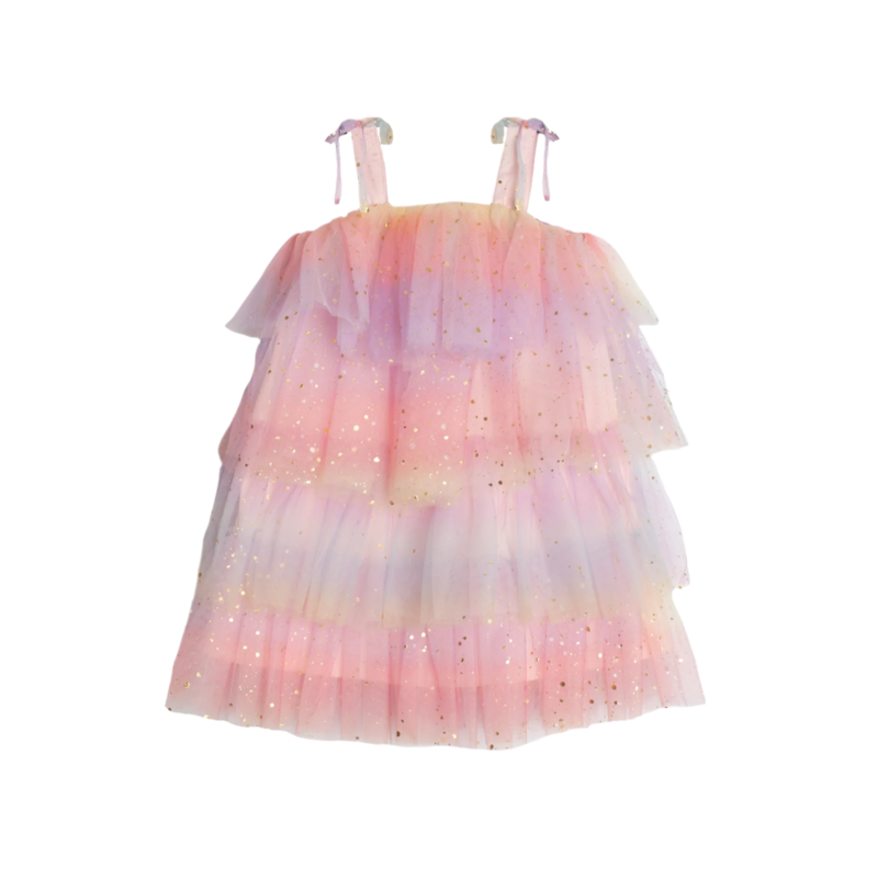 Isobella & Chloe Isobella & Chloe Pink Rainbow Delight Dress