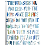 Chelsea McShane Art Numbers 6:24 Blue Acrylic Block