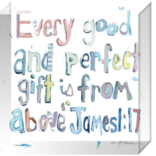 Chelsea McShane Art James 1:17 Pink Acrylic Block