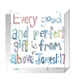 Chelsea McShane Art James 1:17 Pink Acrylic Block