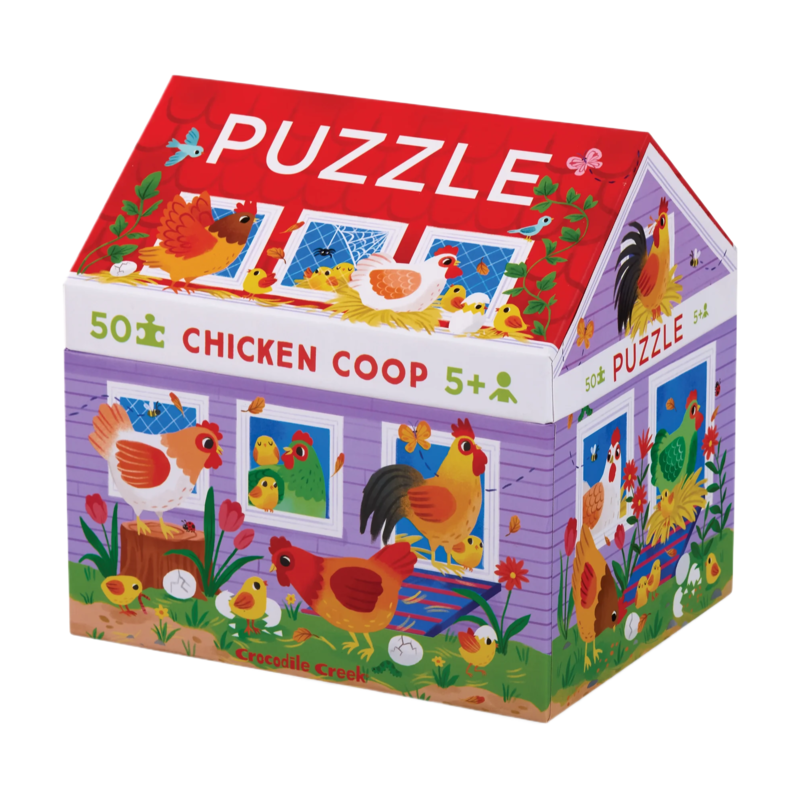 Crocodile Creek 50pc House Puzzle - Chicken Coop