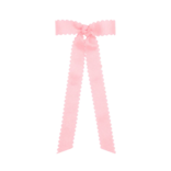 Wee Ones Wee Ones Mini Light Pink Bowtie Scalloped Edge w/ Streamer Tails