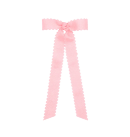 Wee Ones Wee Ones Mini Light Pink Bowtie Scalloped Edge w/ Streamer Tails