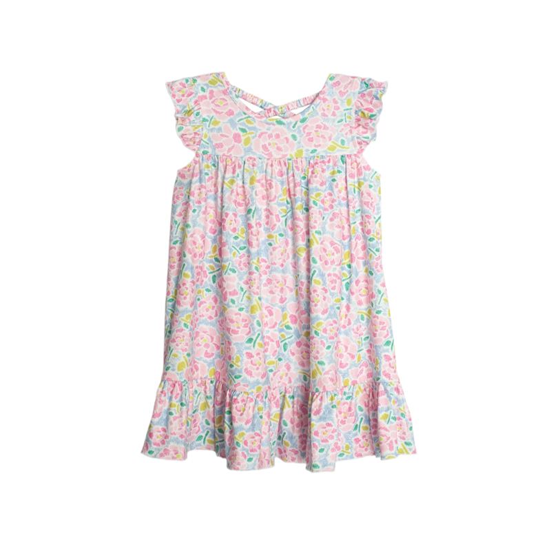 Mabel and Honey Mabel and Honey Pink Scribble Empire Waist Dress