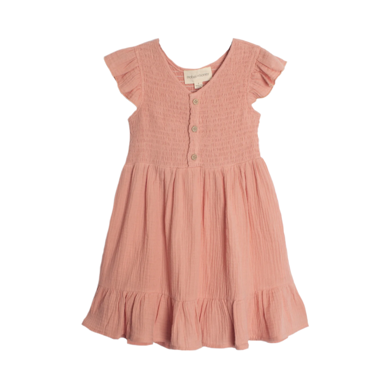 Mabel and Honey Mabel and Honey Sweet Rasberry Natural Dress
