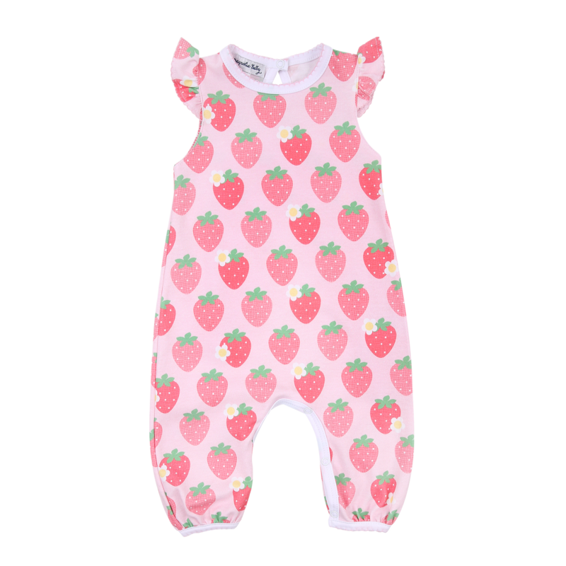 Magnolia Baby Magnolia Baby Berry Sweet Printed Flutters Playsuit