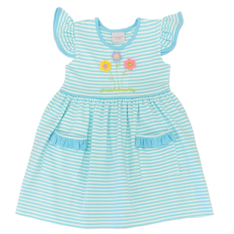 Squiggles Squiggles Pansy Parade Dress