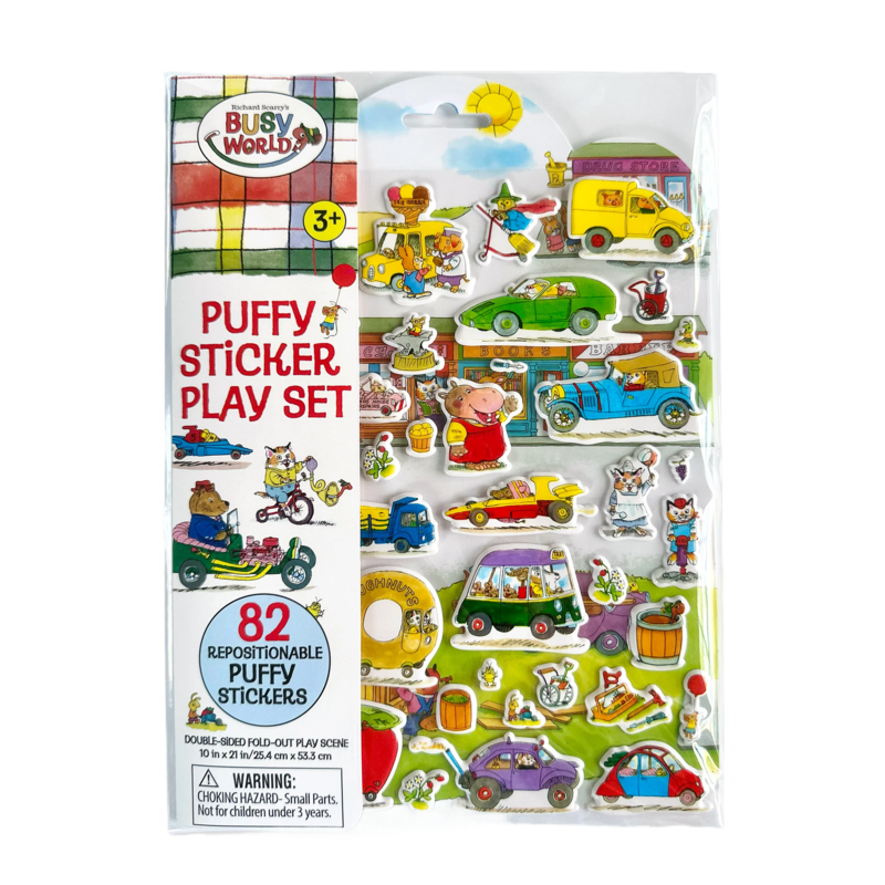 Bright Stripes Busy Town Puffy Sticker Play Set