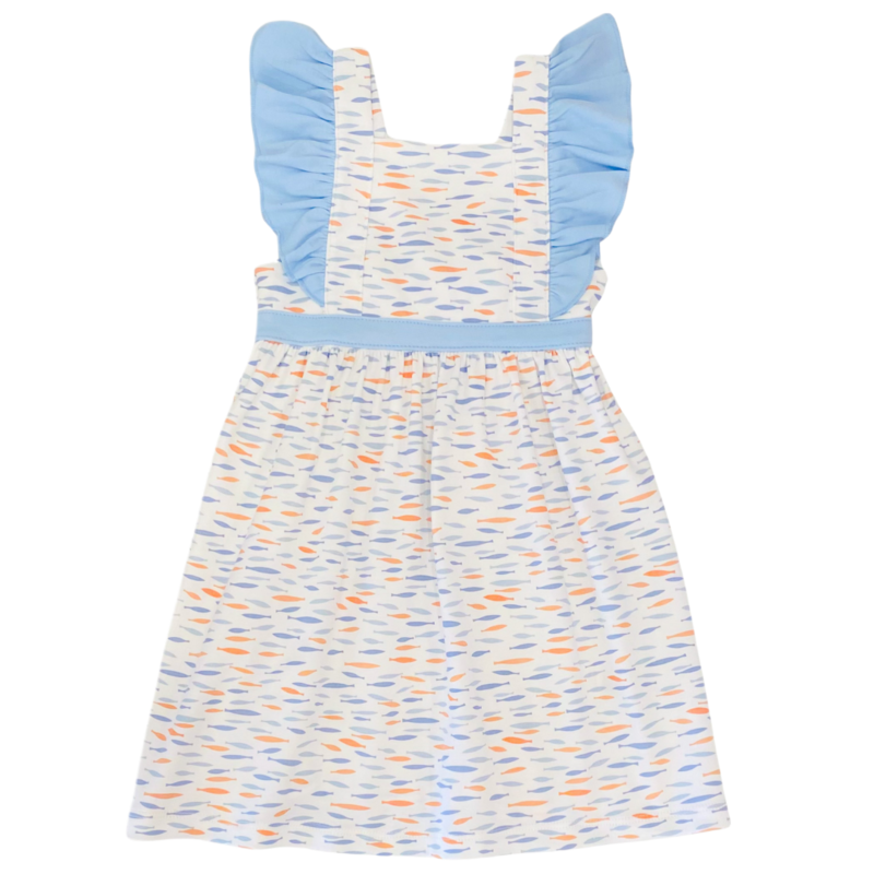 Squiggles Squiggles Fish Pinafore Dress