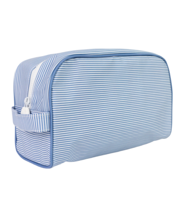 Apple of My Isla Apple of My Isla The Dopp Kit - Navy Mini Stripe