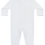 Nella Pima Nella Pima Blue Picot Trim Milano Baby Footie