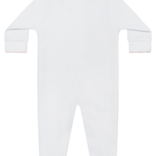 Nella Pima Nella Pima Pink Picot Trim Milano Baby Footie