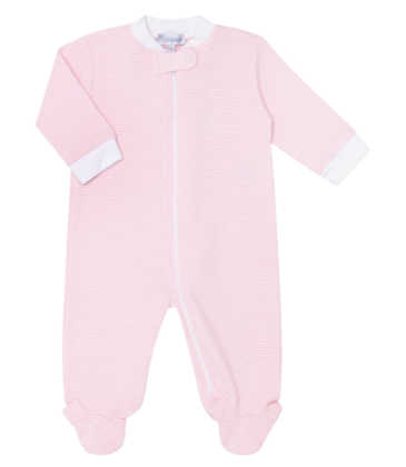 Nella Pima Nella Pima Pink Bubble Zipper Footie