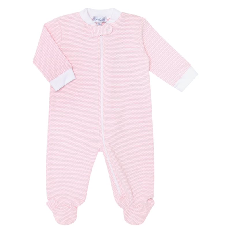 Nella Pima Nella Pima Pink Bubble Zipper Footie