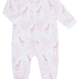 Nella Pima Nella Pima Pink Giraffe Zipper Footie