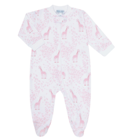 Nella Pima Nella Pima Pink Giraffe Zipper Footie