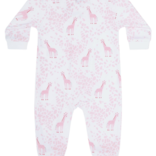 Nella Pima Nella Pima Pink Giraffe Zipper Footie