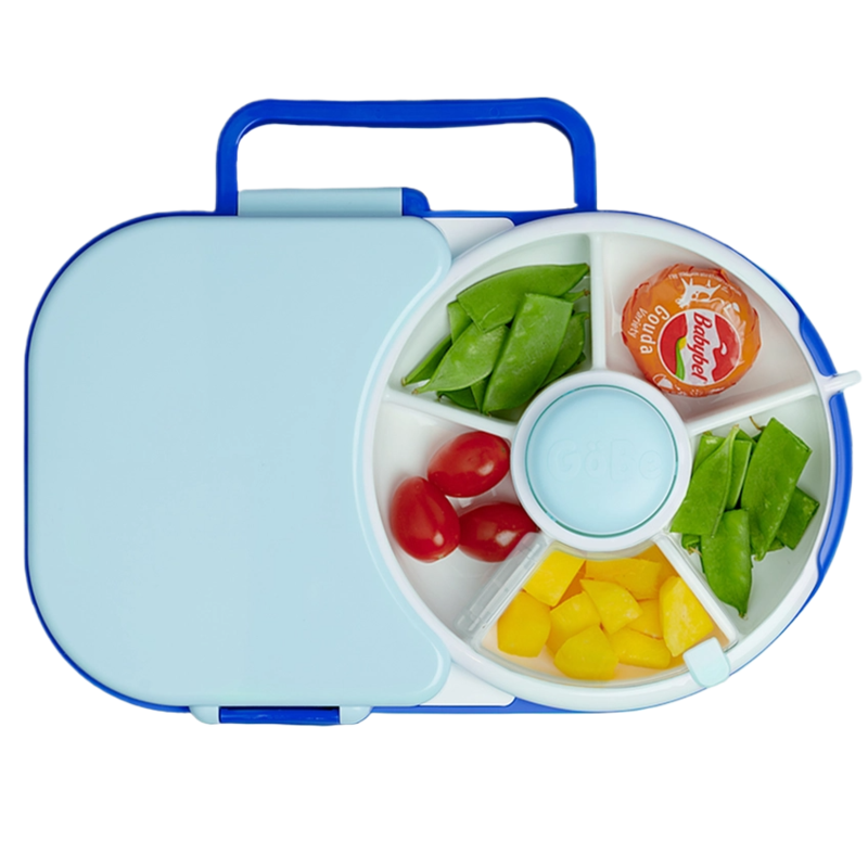 GöBe Kids GöBe Kids Blueberry Blue Lunchbox with Snack Spinner